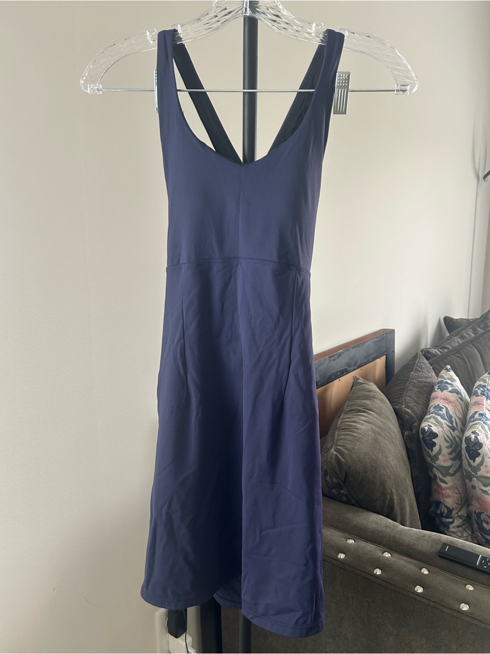 HALARA Navy Sleeveless Scoop Mini Dress
